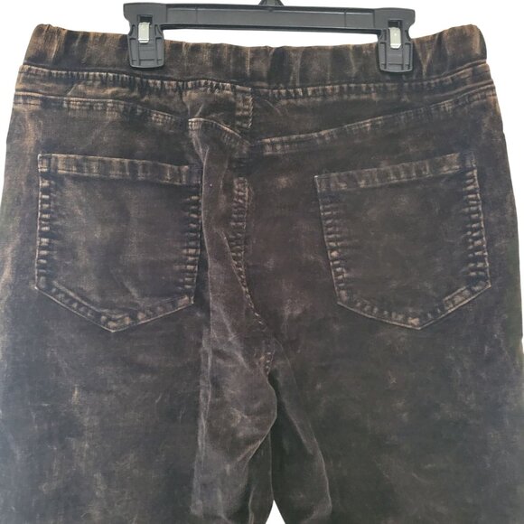 EASEL Vintage-Style Brown Acid Wash‎ velvet Corduroy Flare Pants Womens L hippie - Picture 5 of 7